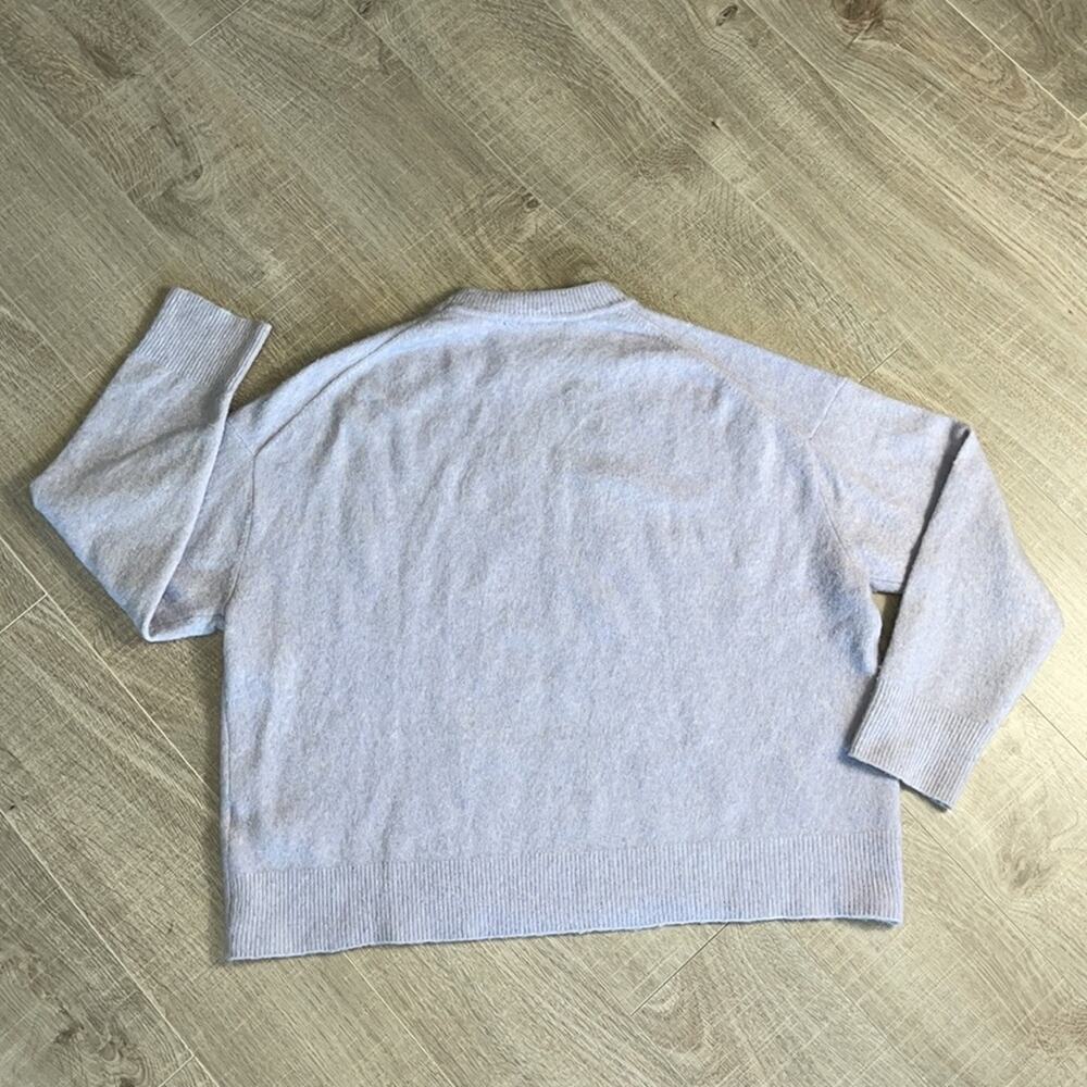 ZARA Lavender Wool Blend Crew Neck Long Sleeve Sweater Women’s Size Medium - Picture 5 of 6